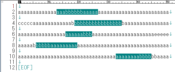 バラバラにマーキング