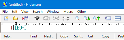 秀丸エディタ英語表記