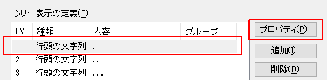 アウトライン解析の方法-ドットの数で階層を表す用