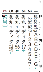 縦書き、縦中横状態